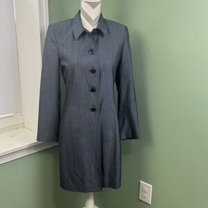 Ann Taylor Charcoal blue Blazer Coat 4P